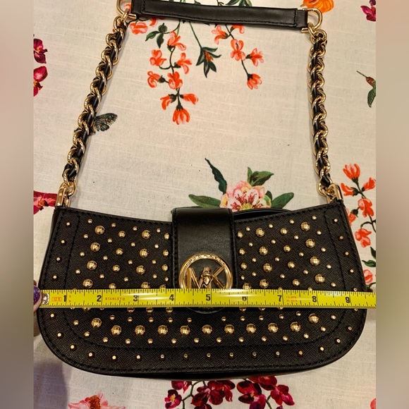 Michael Michael Kors Carmen Leather Pouchette Handbag - Picture 5 of 10